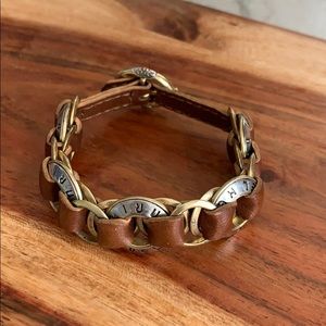 Henri Bendel Leather Link Bracelet